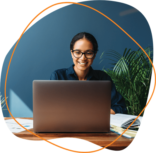 Modern worker at desk