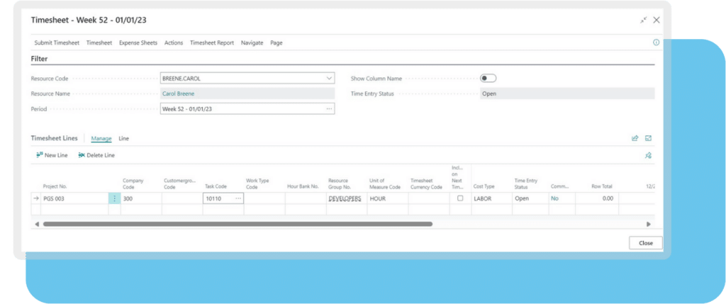 Progressus timesheets