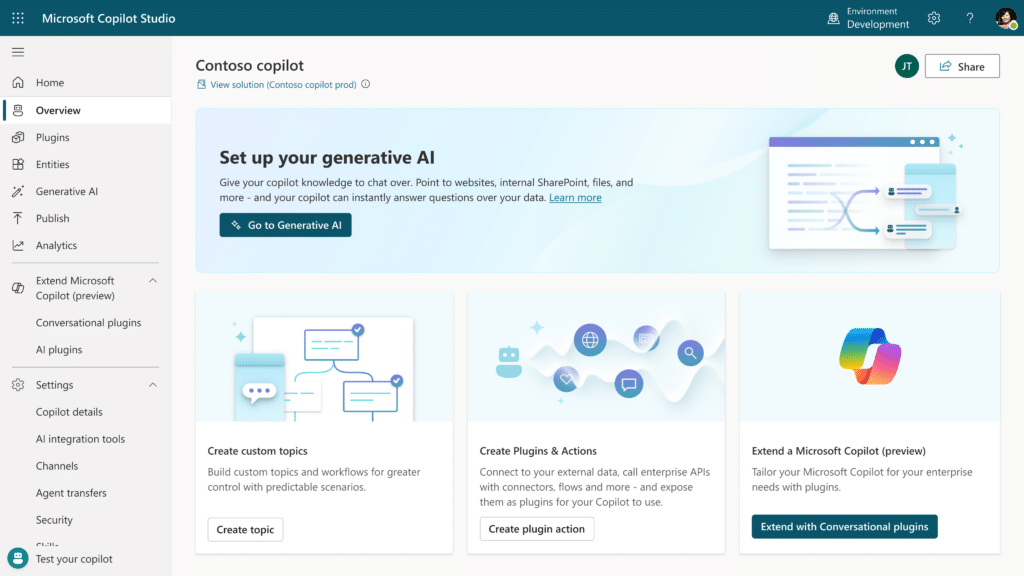 Copilot Studio screenshot